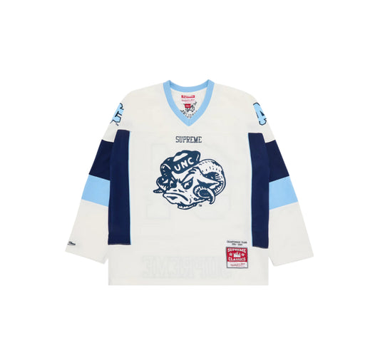 SUPREME X MITCHELL & NESS NCAA HOCKEY JERSEY 'WHITE'