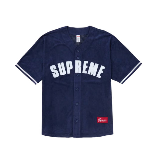 SUPREME ULTRASUEDE MESH BASBALL JERSEY